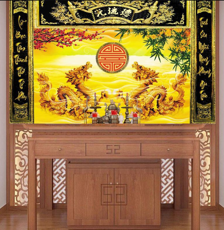 Tranh thờ phật- sự bất ngờ đến kỳ lạ khó tin khi trang trí bàn thờ